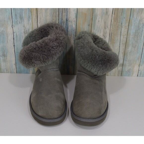Ugg Australia Classic Bailey Button II Women's Size 10 Gray Sheepskin 5803 - Picture 7 of 13